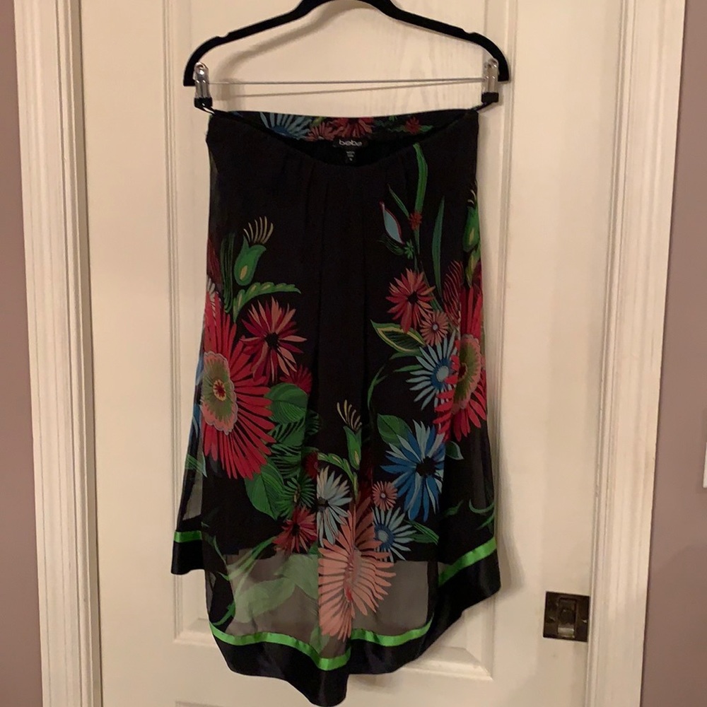 GORGEOUS SILK STRAPLESS BEBE DRESS! - Picture 7 of 7